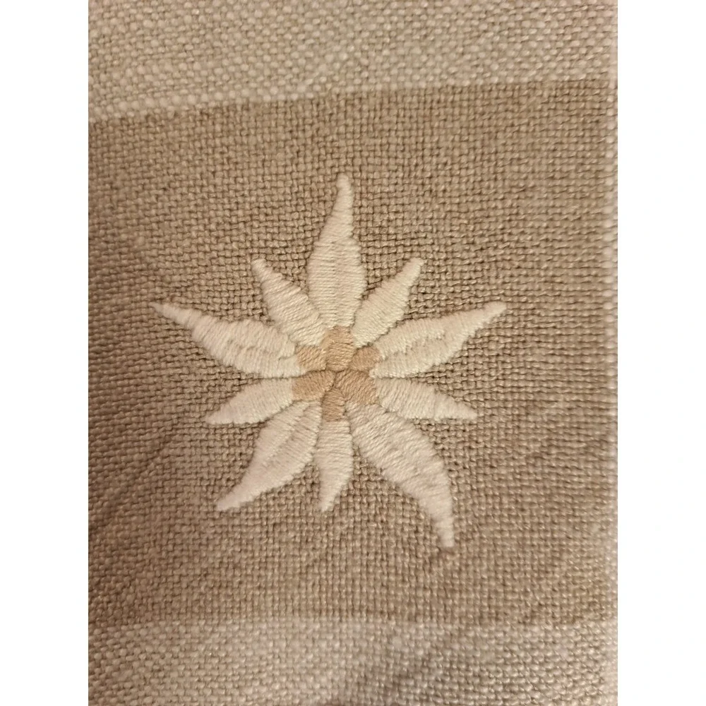 Table Runner 54 In X 14 In Linen Ubelhor Made In Austria edelweiss Flowers Cabin